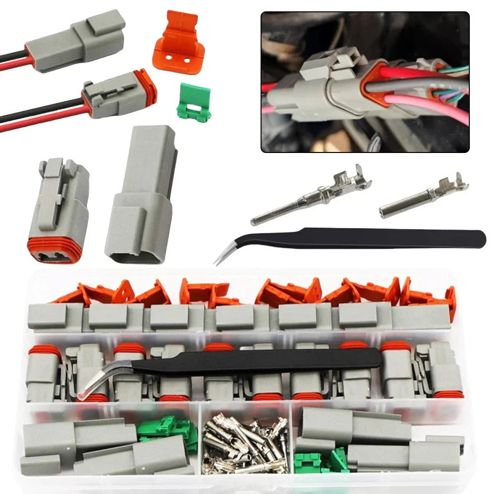 10 Sets Waterproof Wire Connectors Gray for Automotive and Marine Applications