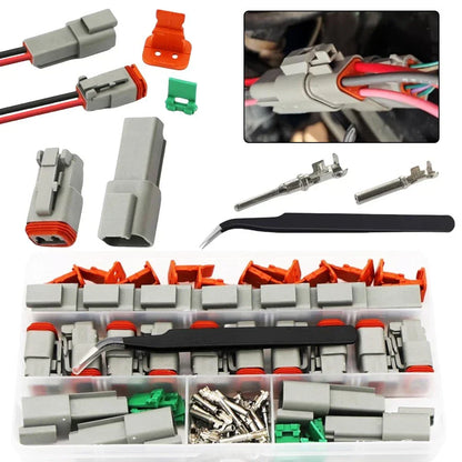 10 Sets Waterproof Wire Connectors Gray for Automotive and Marine Applications