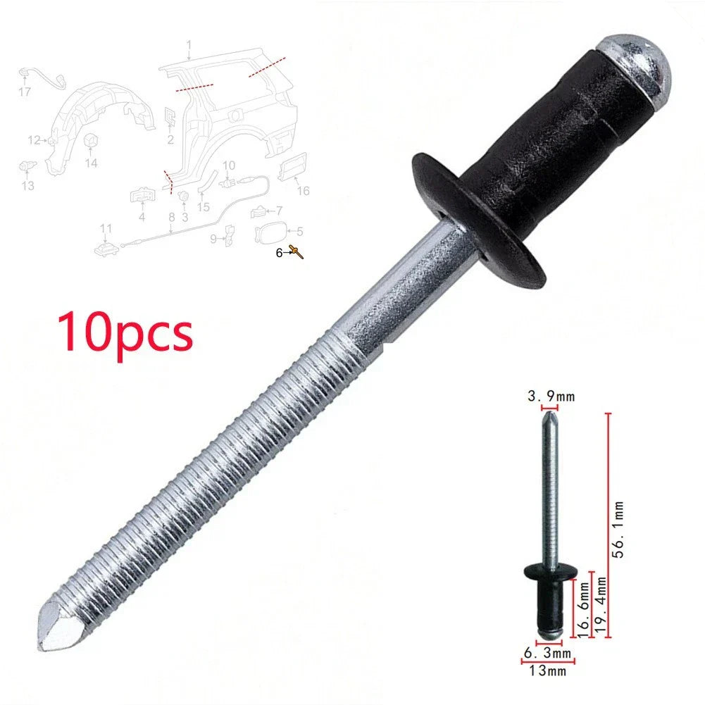 Fuel Lid Blind Rivet Aluminum Black