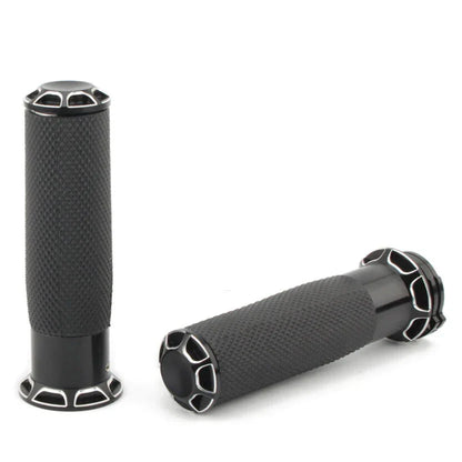 Black Handlebar Hand Grips for Harley Touring, Softail, Dyna