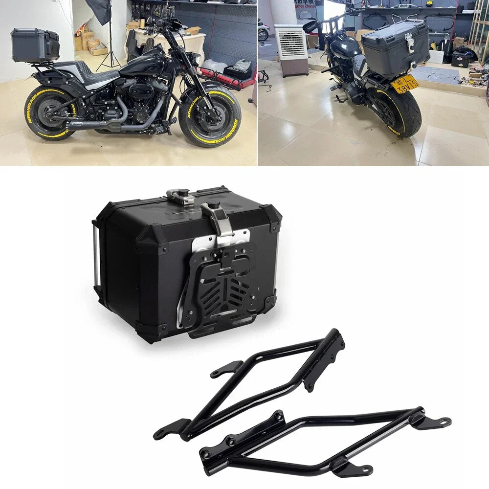 42L Tail Box Luggage Case w/ Rack for Harley Softail FXFB FXFBS (2018-2023)