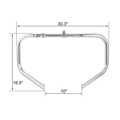Chrome Highway Engine Guard Bar w/ Footpeg Pegs for Harley Road King (2009-24)