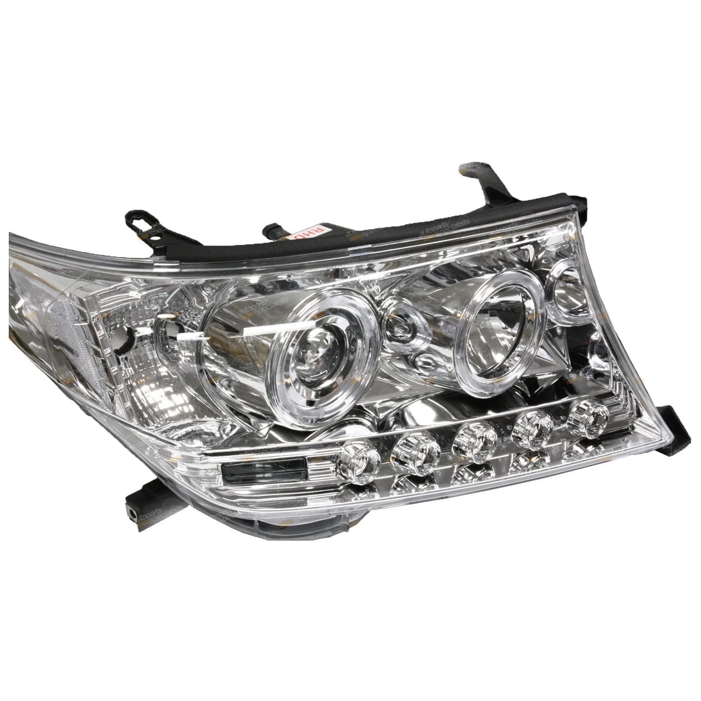 Angel-eye Projector LED Chrome Headlights for Landcruiser 200 Series(2007–2015)