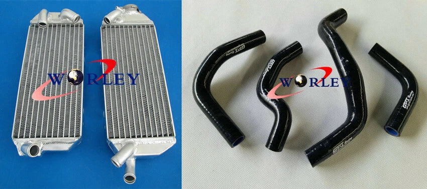 Aluminum Radiator & Red Hose for Suzuki DRZ400E (2002-2007)