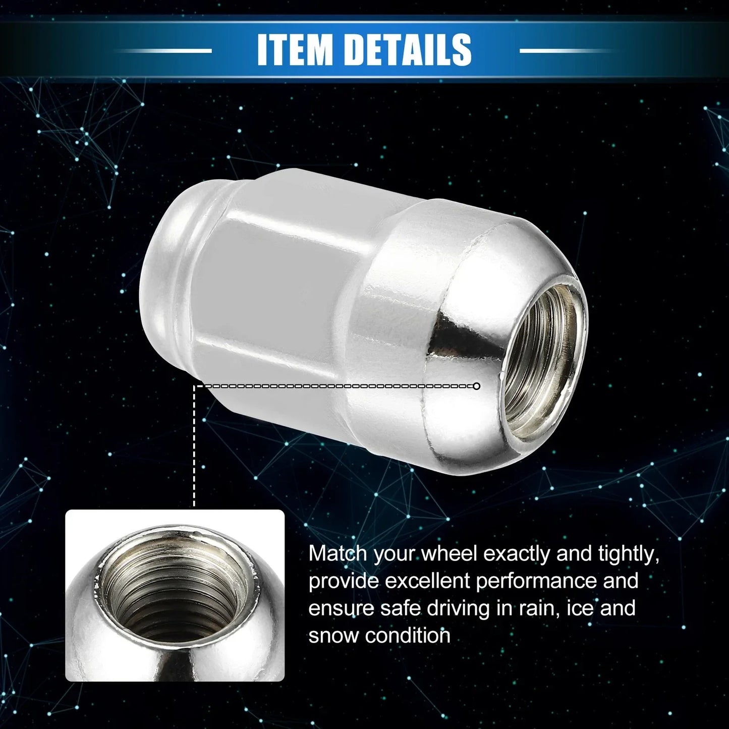 5 Pcs M12x1.5 Wheel Lug Nuts for Honda CR-V (Compatible, Durable)