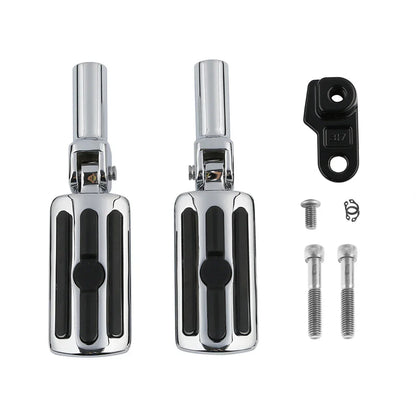 Pair Chrome Passenger Foot Pegs for Harley Softail Slim (2012-2017)