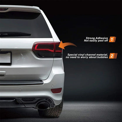 8x Smoke Rear Tail Light Tint Film for Jeep Grand Cherokee (2014-2021)