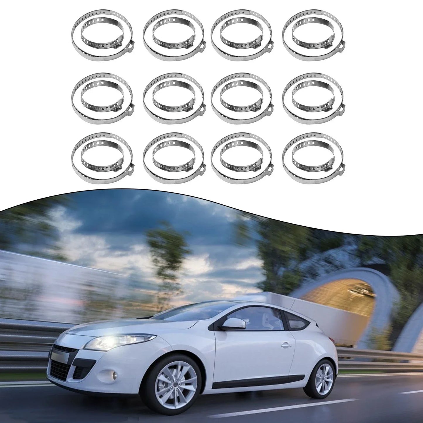 24 Pcs Stainless Steel Drive Shaft CV Boot Clamp