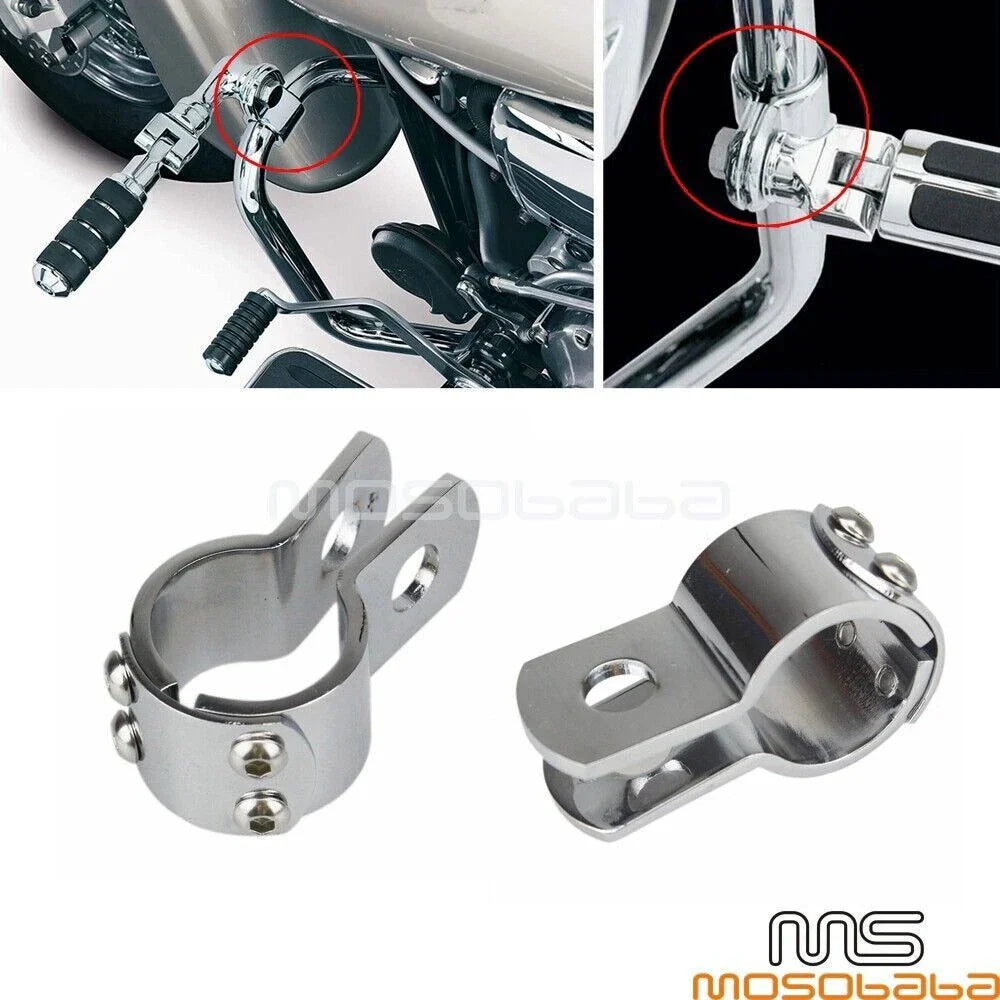 1-1/4" Highway Engine Guard Foot Pegs for Harley Chopper Touring
