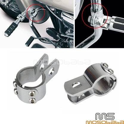 1-1/4" Highway Engine Guard Foot Pegs for Harley Chopper Touring