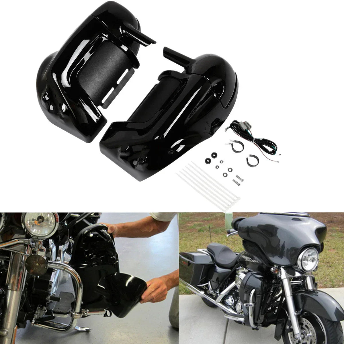 Vented Leg Fairing Speakers for Harley Electra Glide Road King (1983 - 2013)