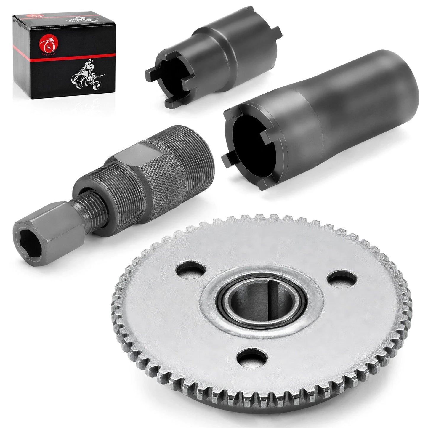 Magneto Flywheel Puller Tool + Starter Clutch for GY6 Scooter (2006–2016)