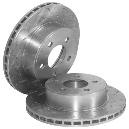 Front Disc Brake Rotors Drilled Slotted for Ford Falcon AU Fairmont (1998-2000)