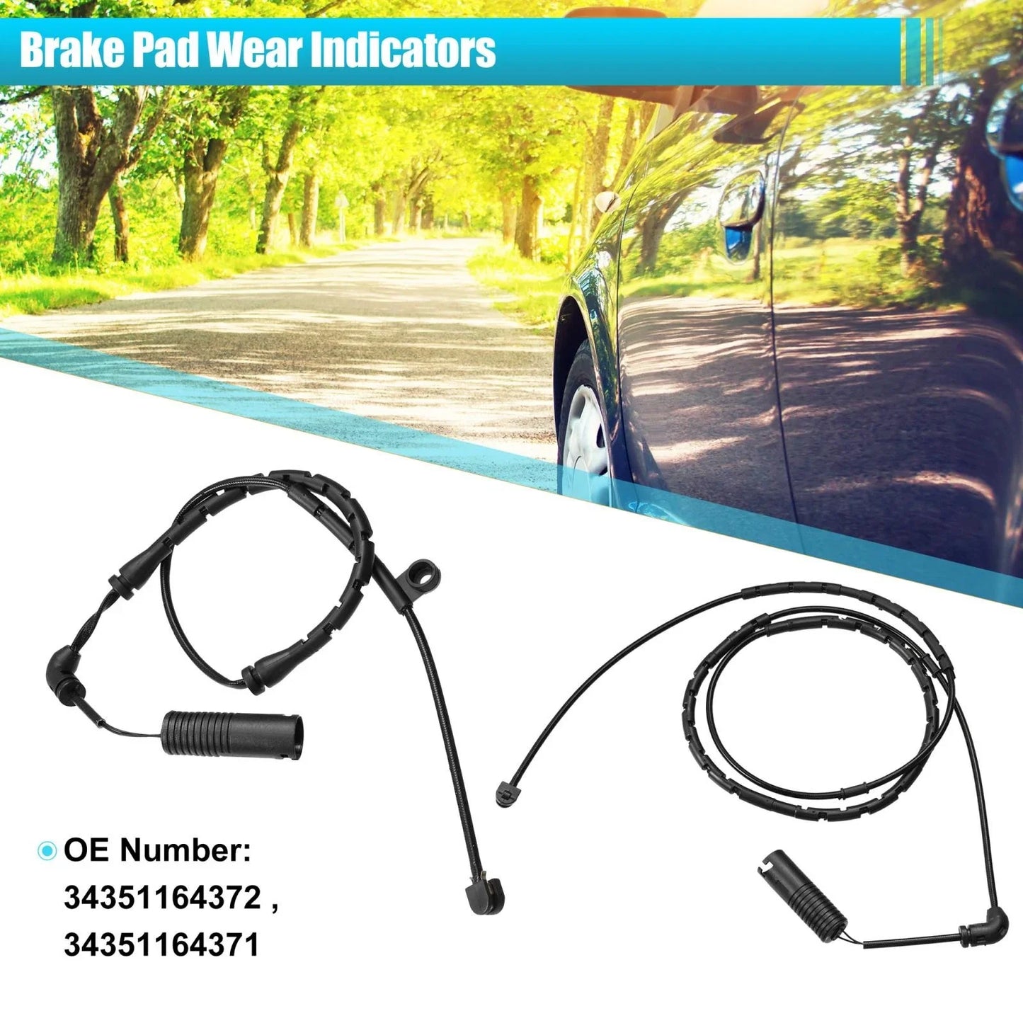 Front & Rear Brake Pad Wear Sensor for BMW 330xi 325xi 330i 330Ci