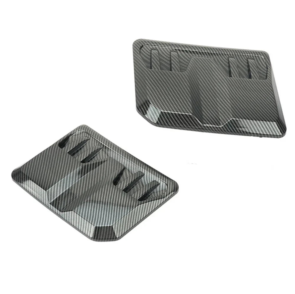 Glossy Black Hood Vent Scoop Covers for Car Exterior Trim