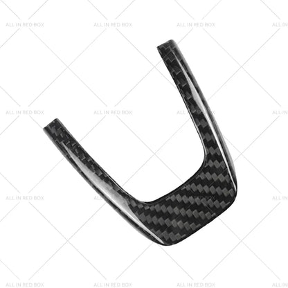 Black Carbon Fiber Steering Wheel Cover for Fiat 500 Abarth 09-19