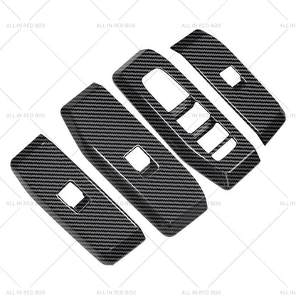 4Pcs Window Lift Panel Trim ABS Carbon Fiber for Toyota Prado LC250 (2024-2025)