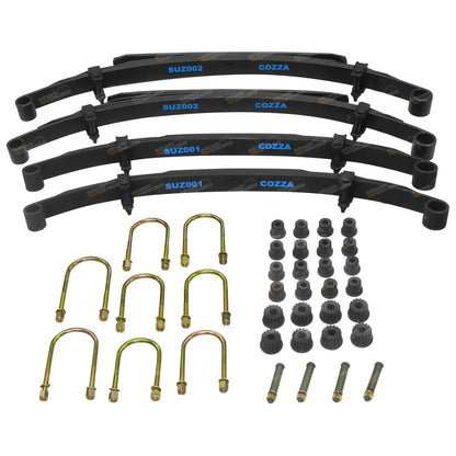 Set of 4 Bolts & Bushings 50mm Raised Leaf Springs for Suzuki Sierra LJ SJ