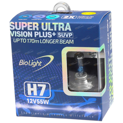H7 Halogen +170% Low Beam Bulb Pair for Chrysler Grand Voyager RG