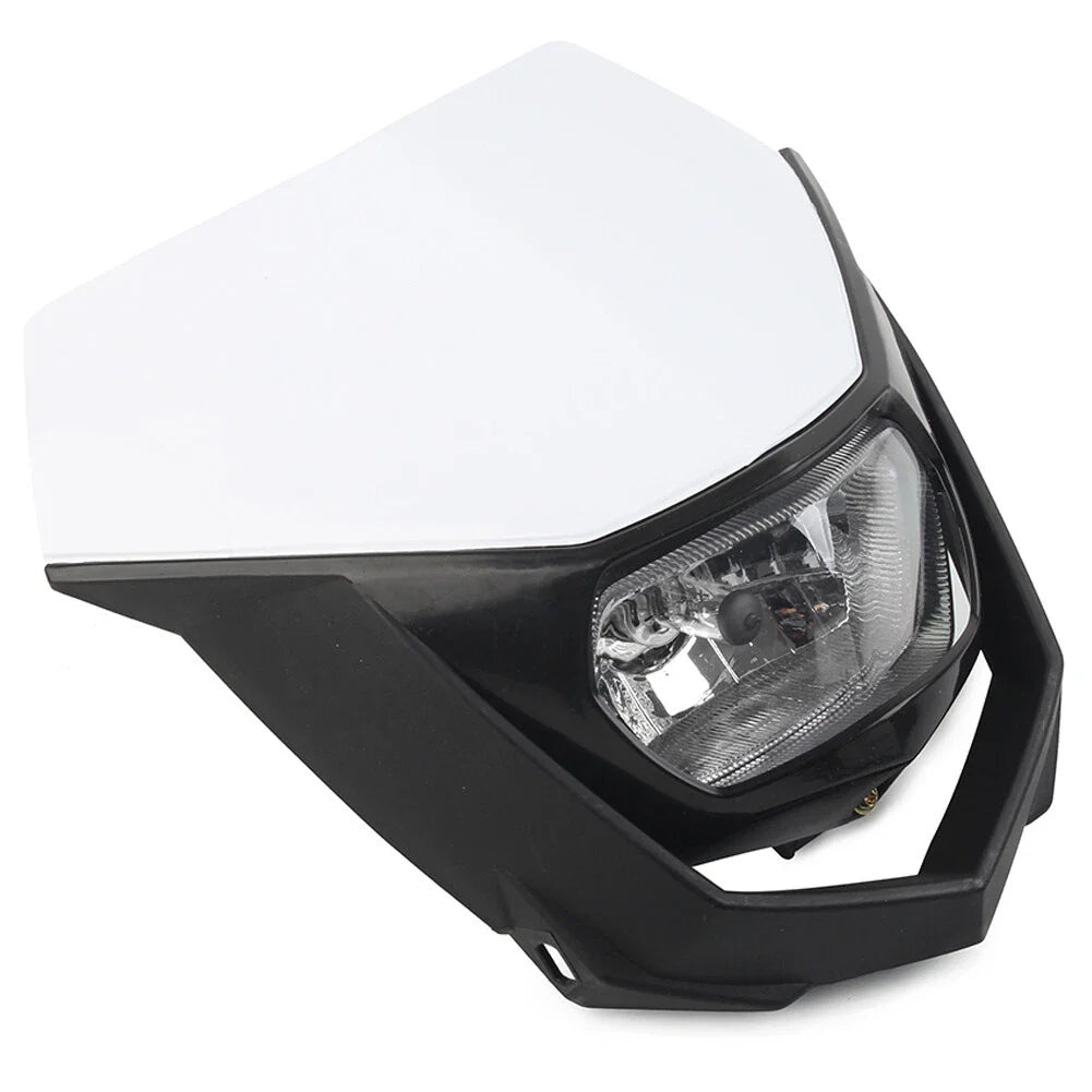 Universal Headlight Fairing for Supermoto Dirt Bike - White
