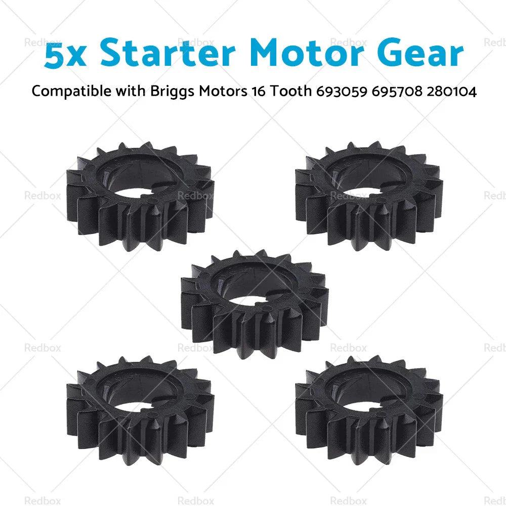 5x Starter Motor Gear 16 Tooth for Briggs Motors