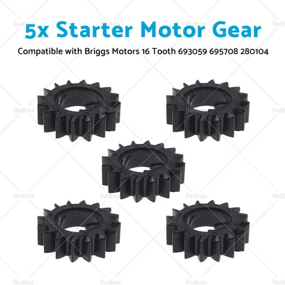 5x Starter Motor Gear 16 Tooth for Briggs Motors