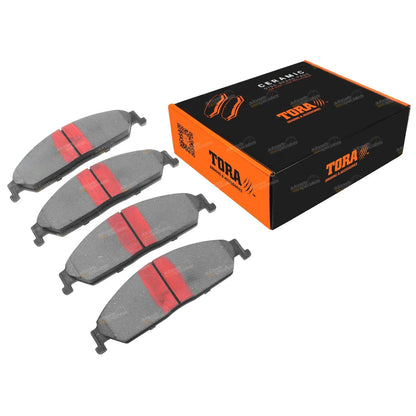 Front + Rear Disc Brake Pad Set for Ford BF FG XR6 Turbo GE6 XR8 Sedan + Ute