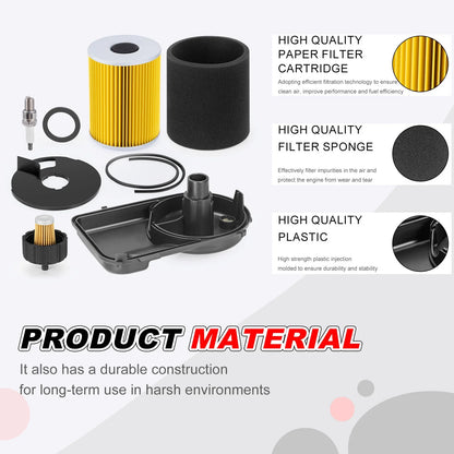 Air Filter + Cap + Fuel Filter w/Seal for Yamaha Golf Cart G2–G11 (1990–2004)