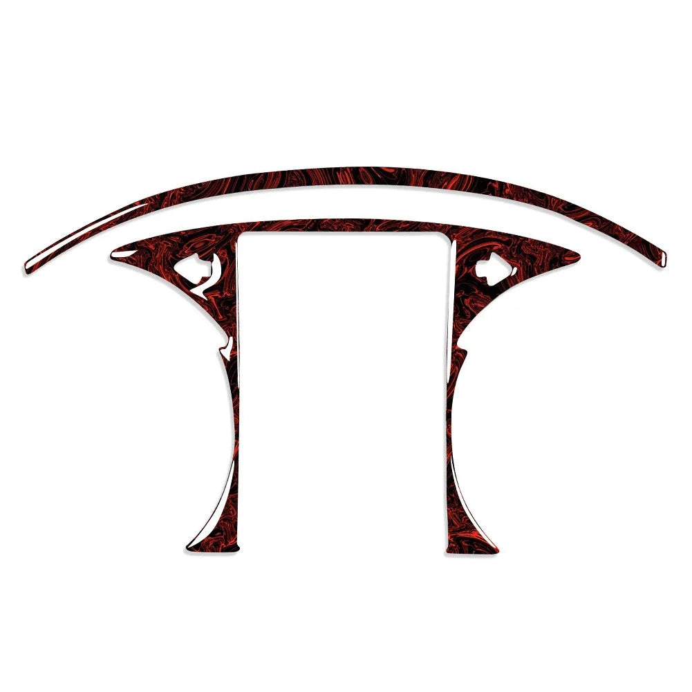 Fire Red Speedometer Panel Cover Trim for Benz C GLC Class (2015-2021)