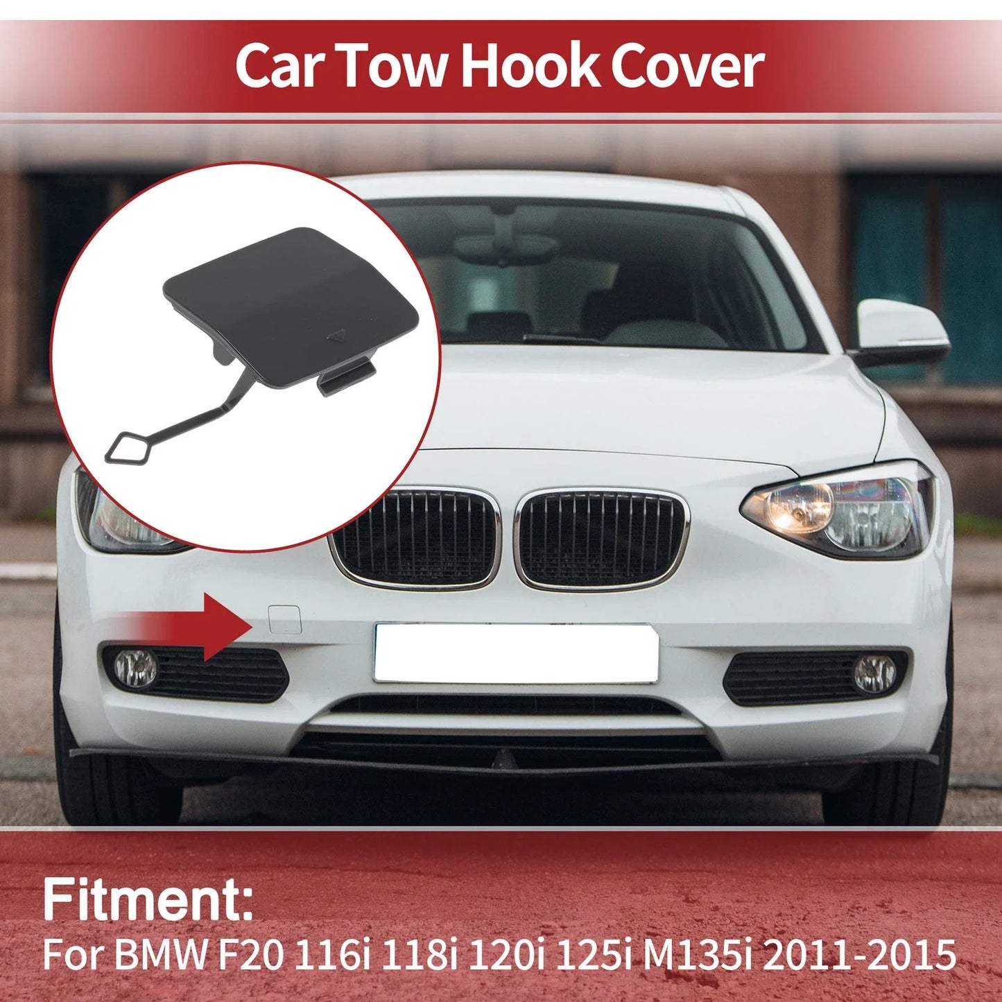 Tow Hook Cover Cap for BMW F20 116i 118i 120i 125i
