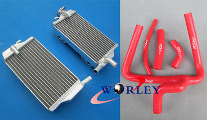 Aluminum Radiator & BLACK Silicone Y Hose for Honda CR250 CR250R (2002-2004)