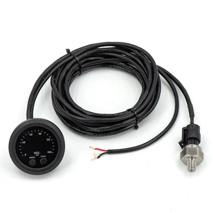 2" Red Digital LED Oil Pressure Gauge Meter for Car (0-150 PSI)