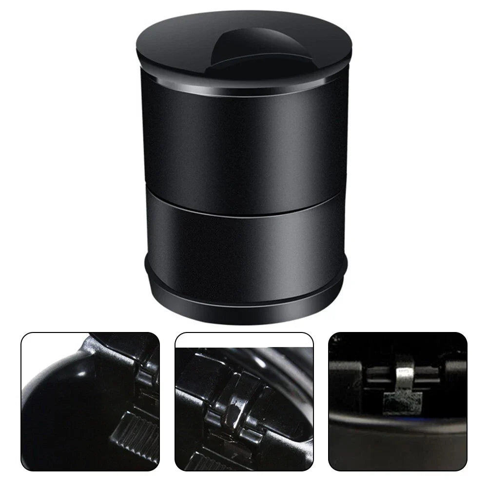Ash Tray Black Car Garbage Coin Storage Cup Container Simple and Convenient