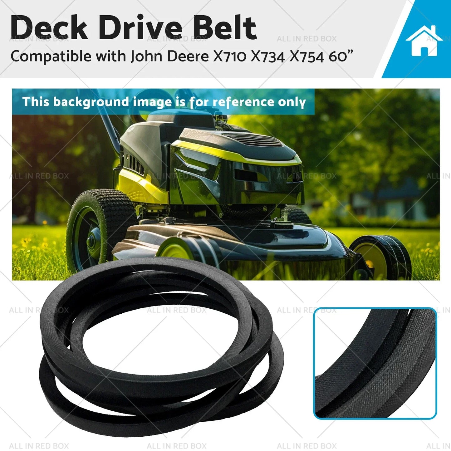 Deck Drive Belt for John Deere Riding Mower X710 X734 X754 (2006-2023)