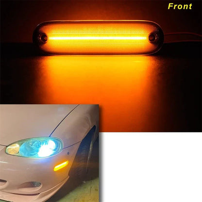 4x Smoked LED Side Marker Lights for Mazda MX-5 Miata (1990-2005)