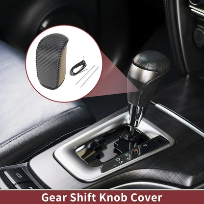 Car Gear Shift Knob Cover for Dodge Journey 2011-2020 - 1 x Black Beige