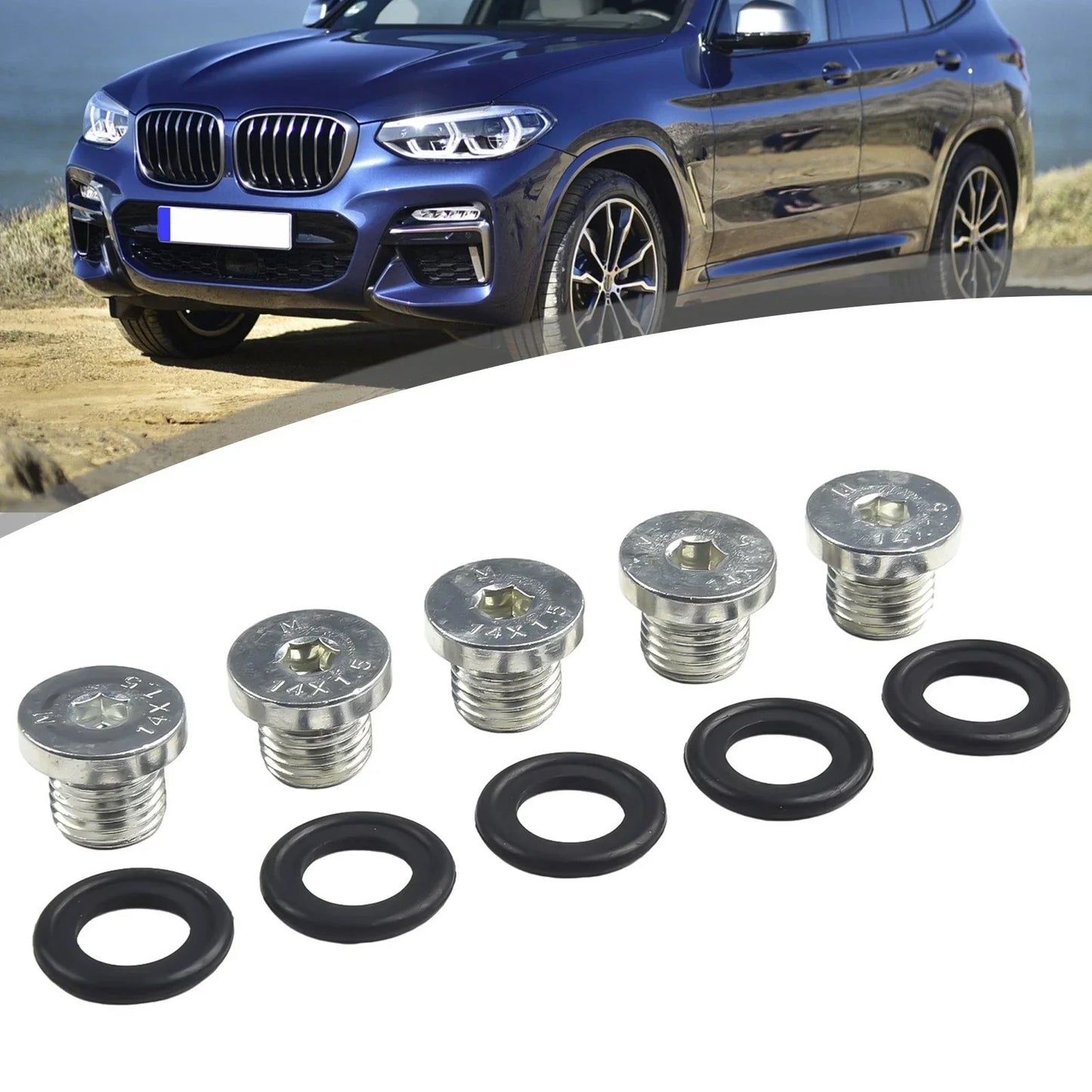 Screw / Black+Silver for BMW E39 E46 E60 E90 Z8 E52