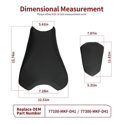 2 x Front Driver And Rear Passenger Seat for Honda CBR1000RR (2017–2024)