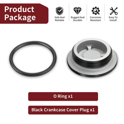 Black Crankcase Cover Plug O Ring for Suzuki GSX-R1000/GSX-R750/600 (2000–2012)