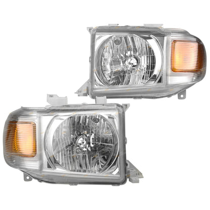 HeadLights PAIR LH+RH Headlights for Toyota Landcruiser 76 78 79 Series