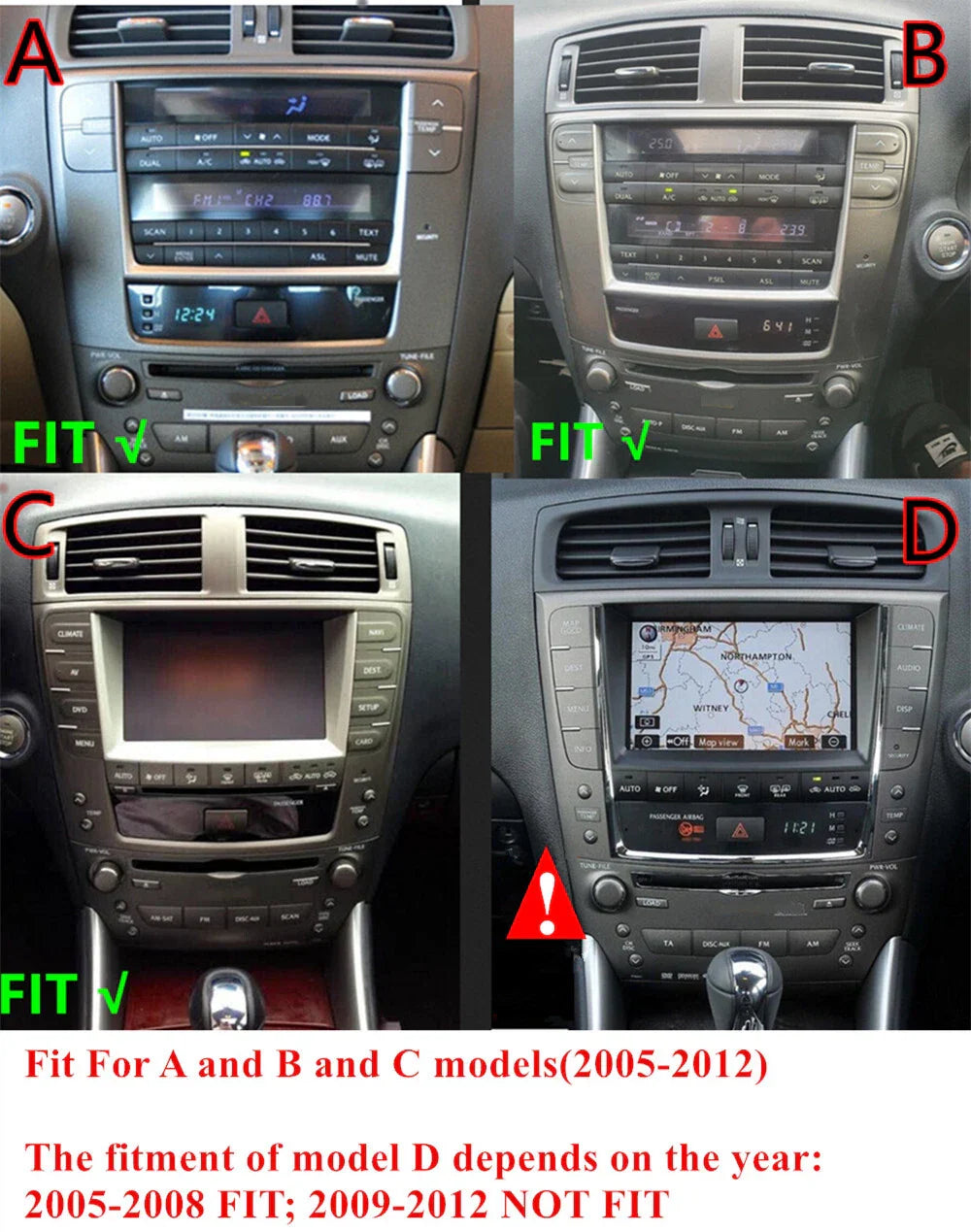 10.33" Carplay Stereo Radio GPS Navigation for Lexus IS (2005-2012)