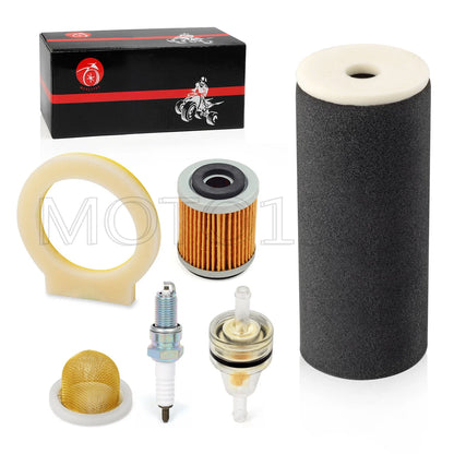 Air Filter &sparkplug+OILSTRAINER+OilFilter for Yamaha Warrior 350(1999–2004)