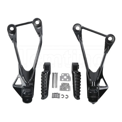 Black Rear Passenger Footpegs for Kawasaki Ninja ZX6R (2005-2008)