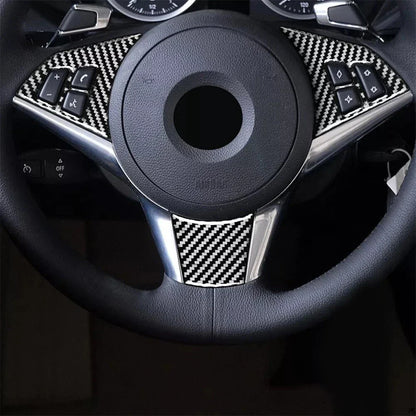 Pack of Three Six Series Carbon Fiber Steering Wheel Covers for BMW 6 Series