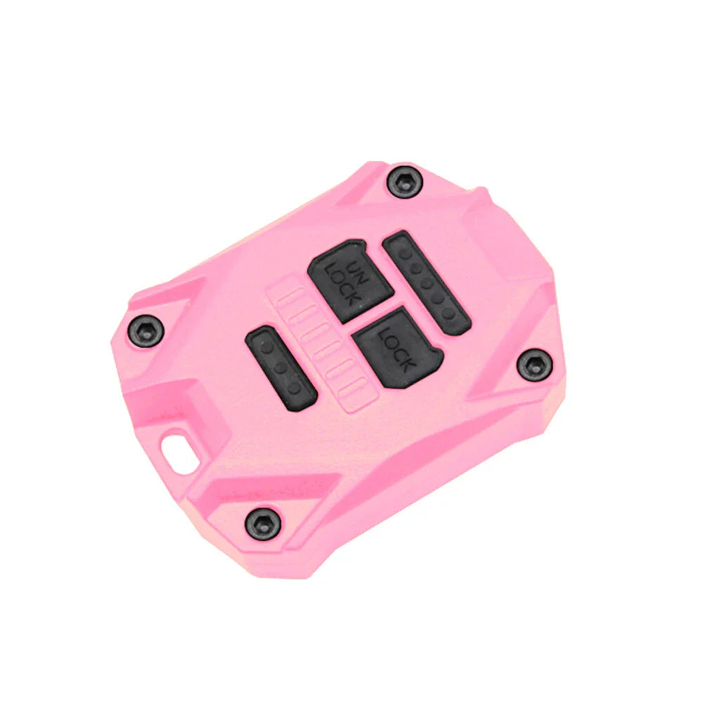 Pink ABS Car Key Fob Shell Case for Jeep Wrangler (2007-2017)