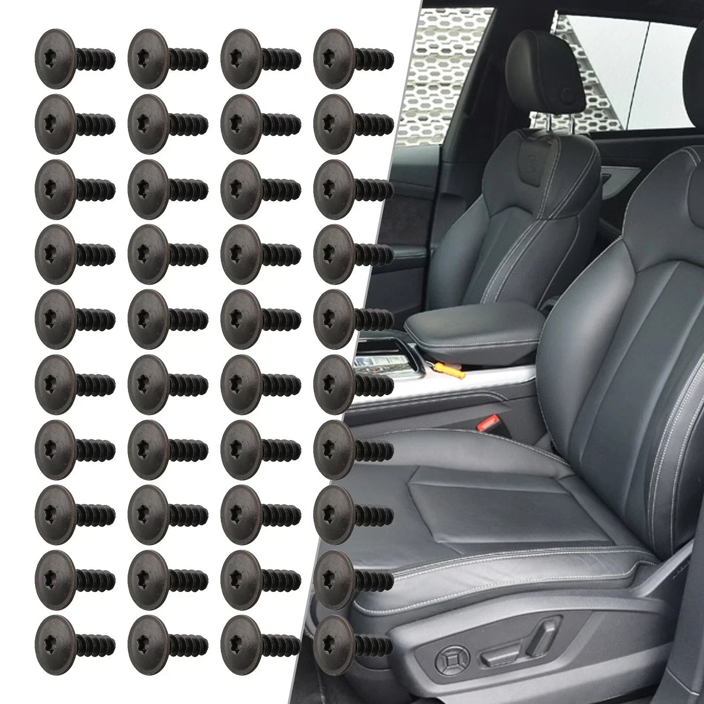 Quality Clip Clamp Vehicle 40 Pcs Black Liner Screw