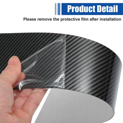 Gloss Carbon Pattern Door Window Pillar Post Cover Trim for BMW 5 Series E60
