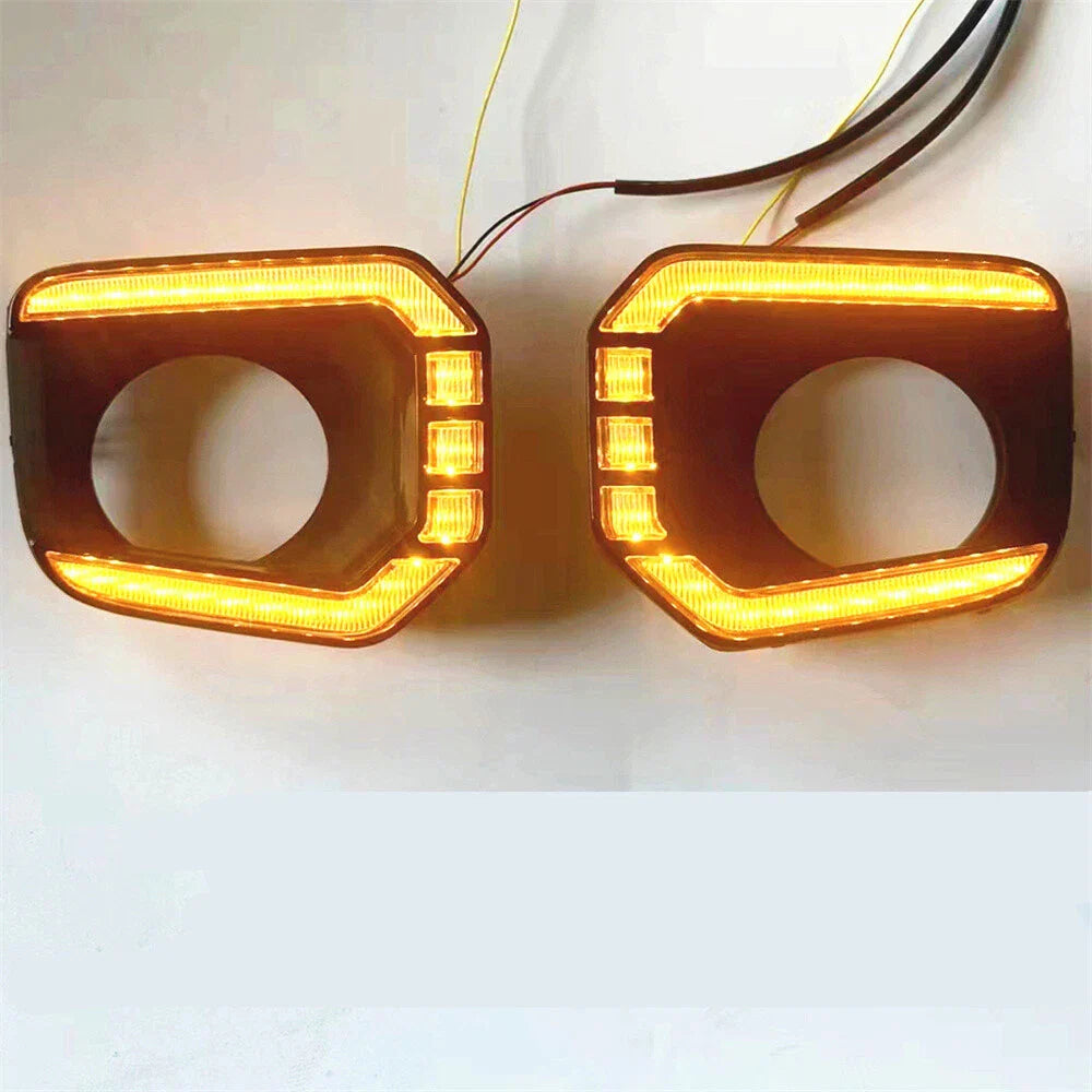 LED DRL Turn Signal Fog Light Bezel for Toyota Tacoma (2016-2023)