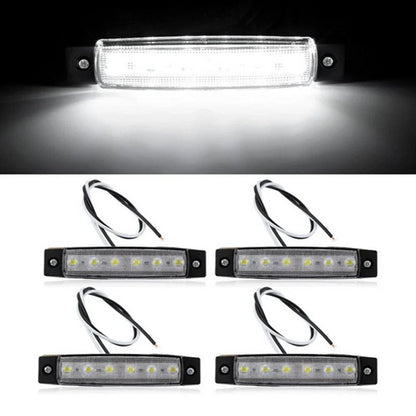 4PC Marine Grade 12-Volt Large Waterproof Cool White LED Courtesy Lights