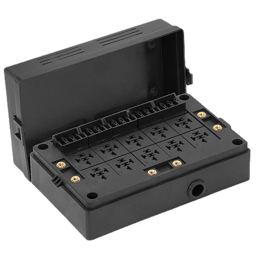 Pre-Wired Fuse Relay Box +40A 5Pin Relay +15 Fuses for Universal Car Truck
